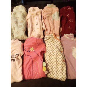 6M baby girl pjs and Romper lot